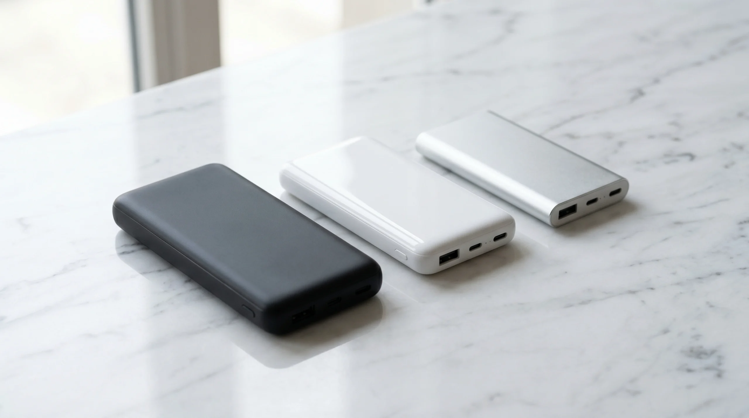 three sleek generic powerbanks of 202605230101